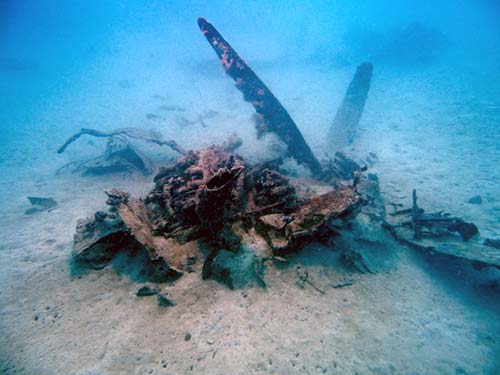 avenger prop and engine found in palau by bentprop