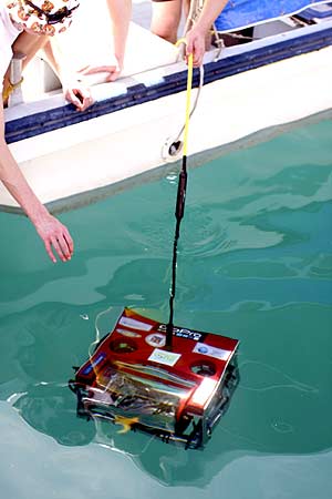 test diving underwater robot used by bentprop in palau