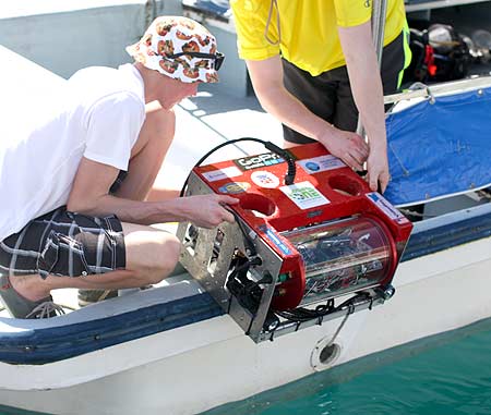 underwater robot used in aircraft searches by bentprop in palau