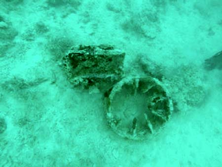 wheel and wreck debri found by bentprop in palau