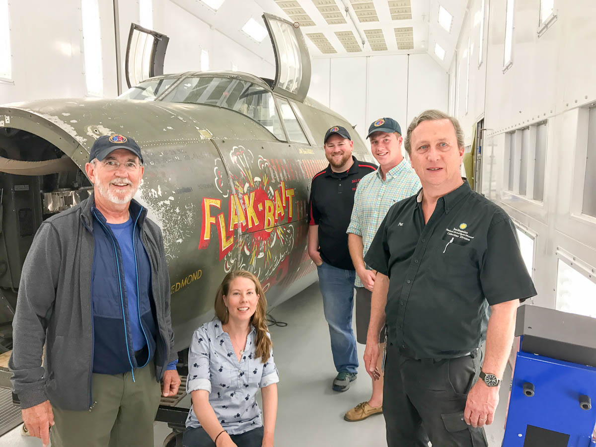 Bent prop crew visits air and space museum b-26 bomber flak bait