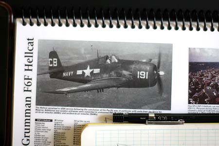 F6F Hellcat used as a reference for a drawing in palau with bentprop.org